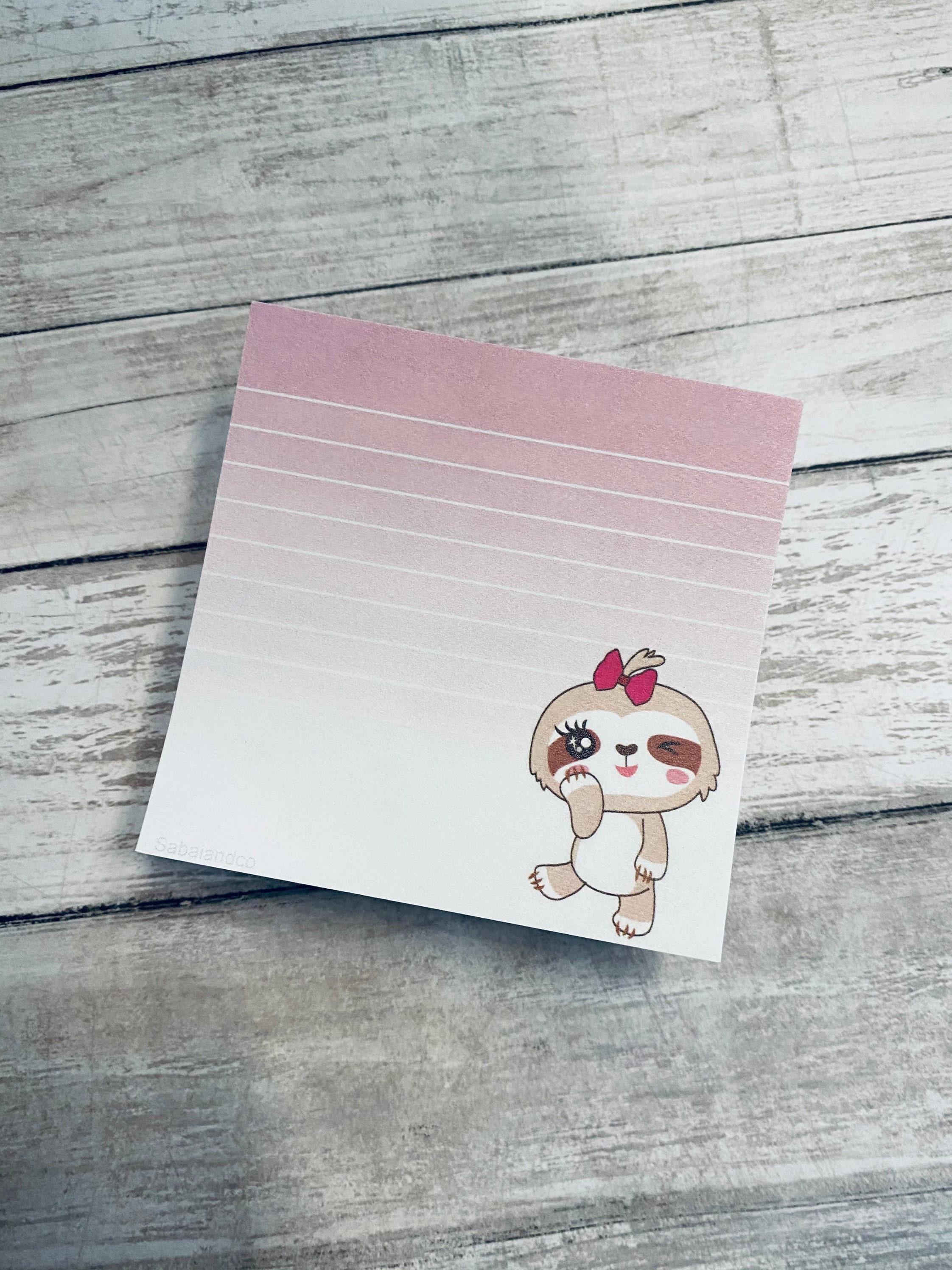 Detail Sloth Sticky Notes Nomer 28