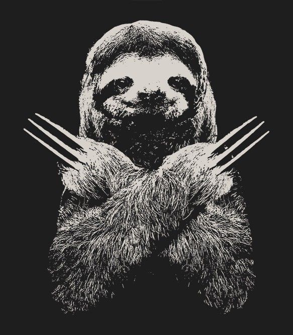 Detail Sloth Wolverine Shirt Nomer 5