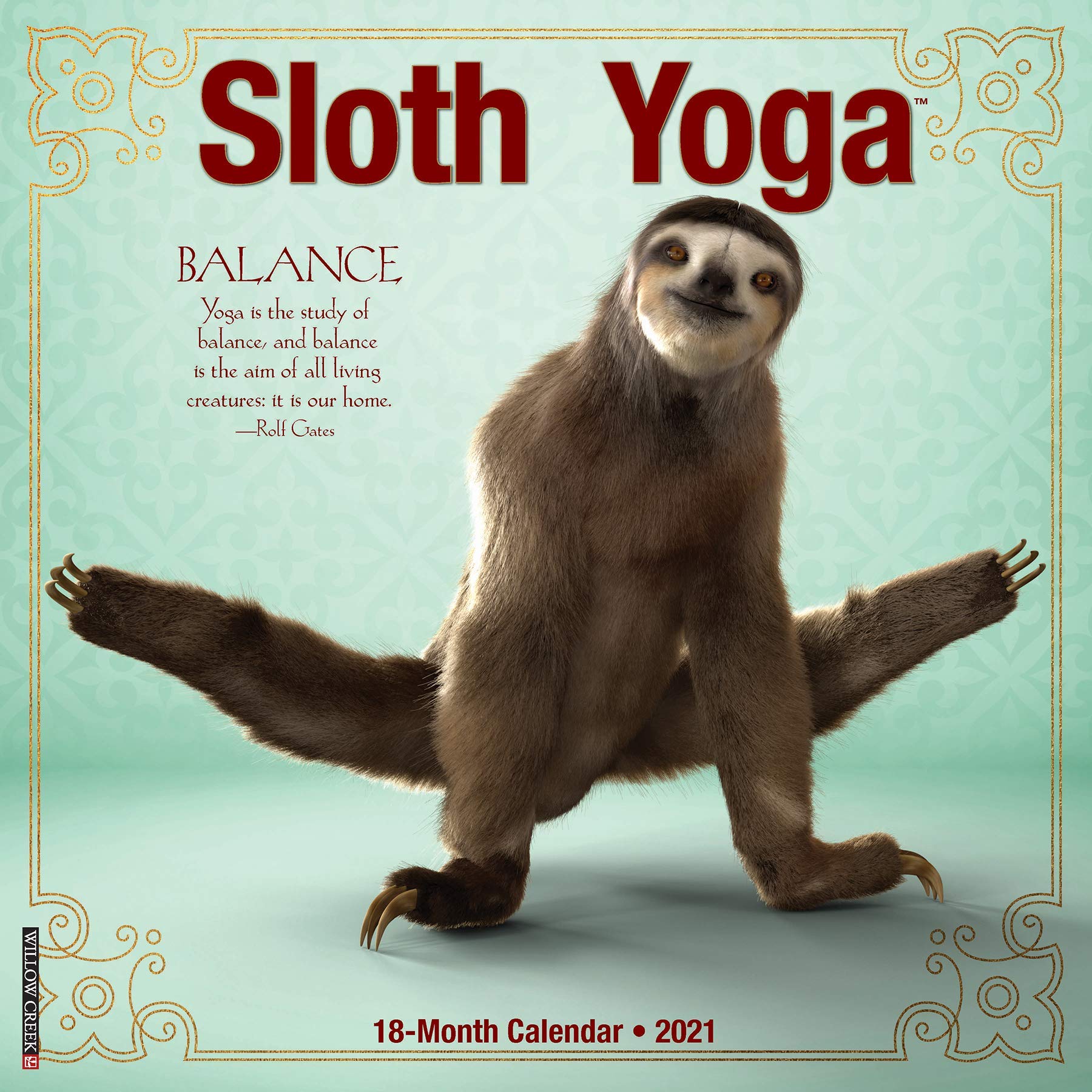 Sloth Yoga Calendar - KibrisPDR