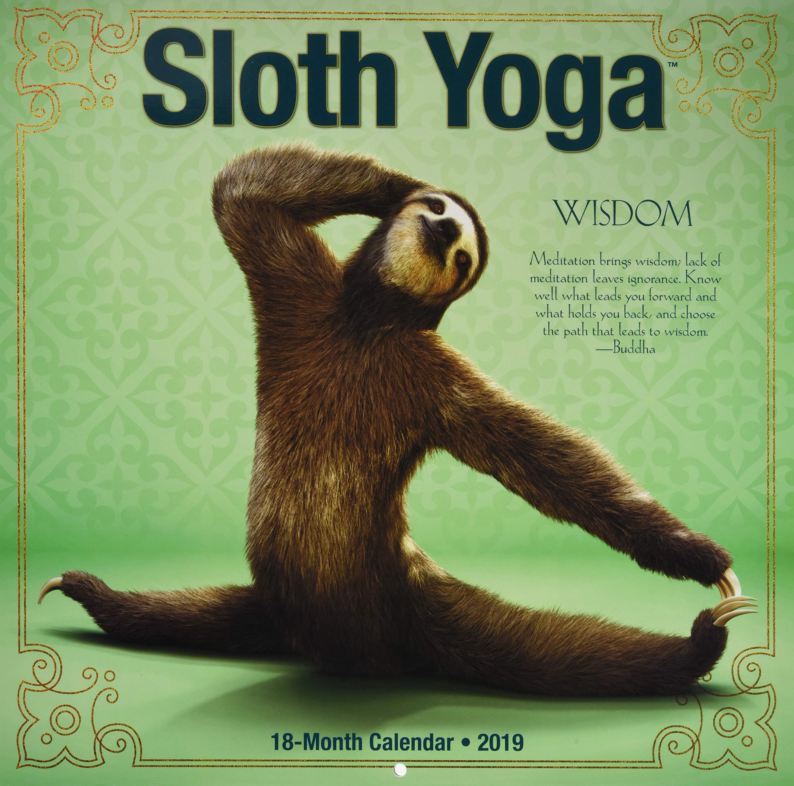 Detail Sloth Yoga Calendar Nomer 4