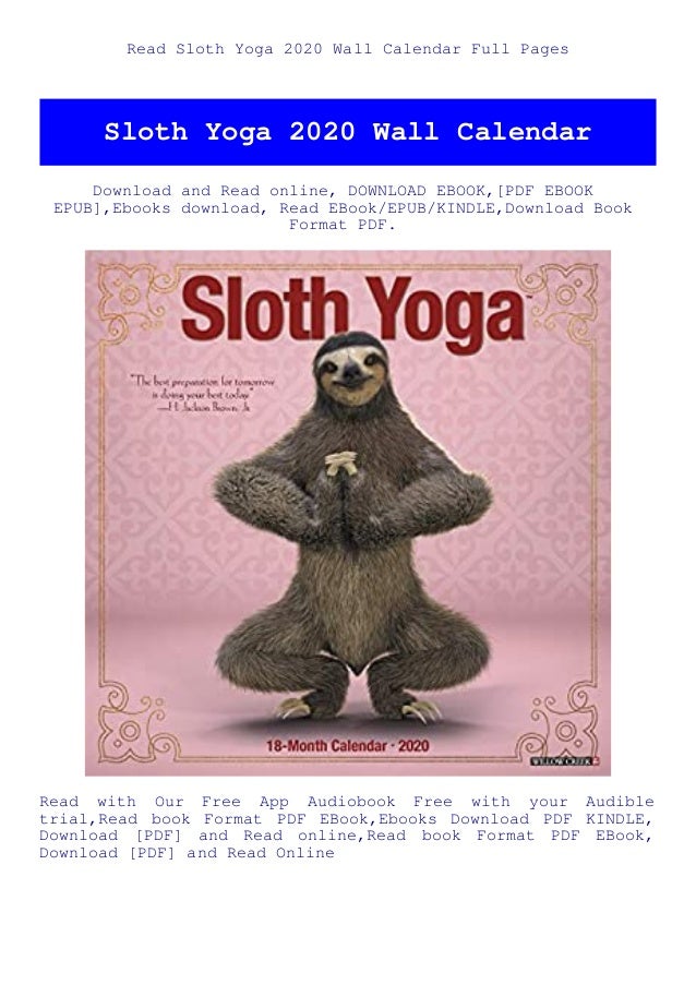 Detail Sloth Yoga Calendar Nomer 38