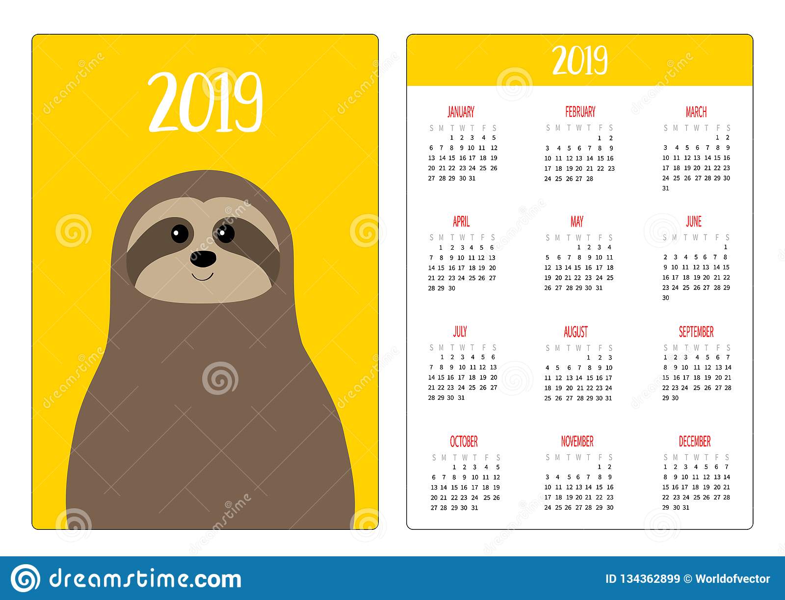 Detail Sloth Yoga Calendar Nomer 48