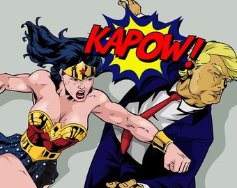 Detail Wonder Woman Punching Trump Mug Nomer 11