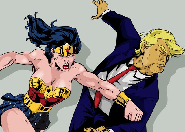 Detail Wonder Woman Punching Trump Mug Nomer 5