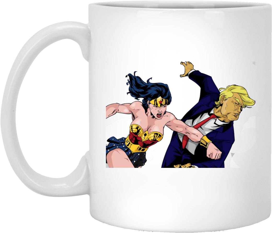 Detail Wonder Woman Punching Trump Mug Nomer 10