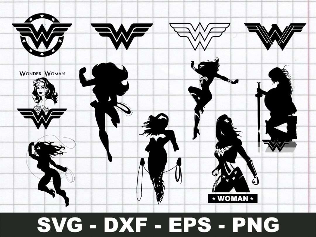 Detail Wonder Woman Silhouette Vector Nomer 2