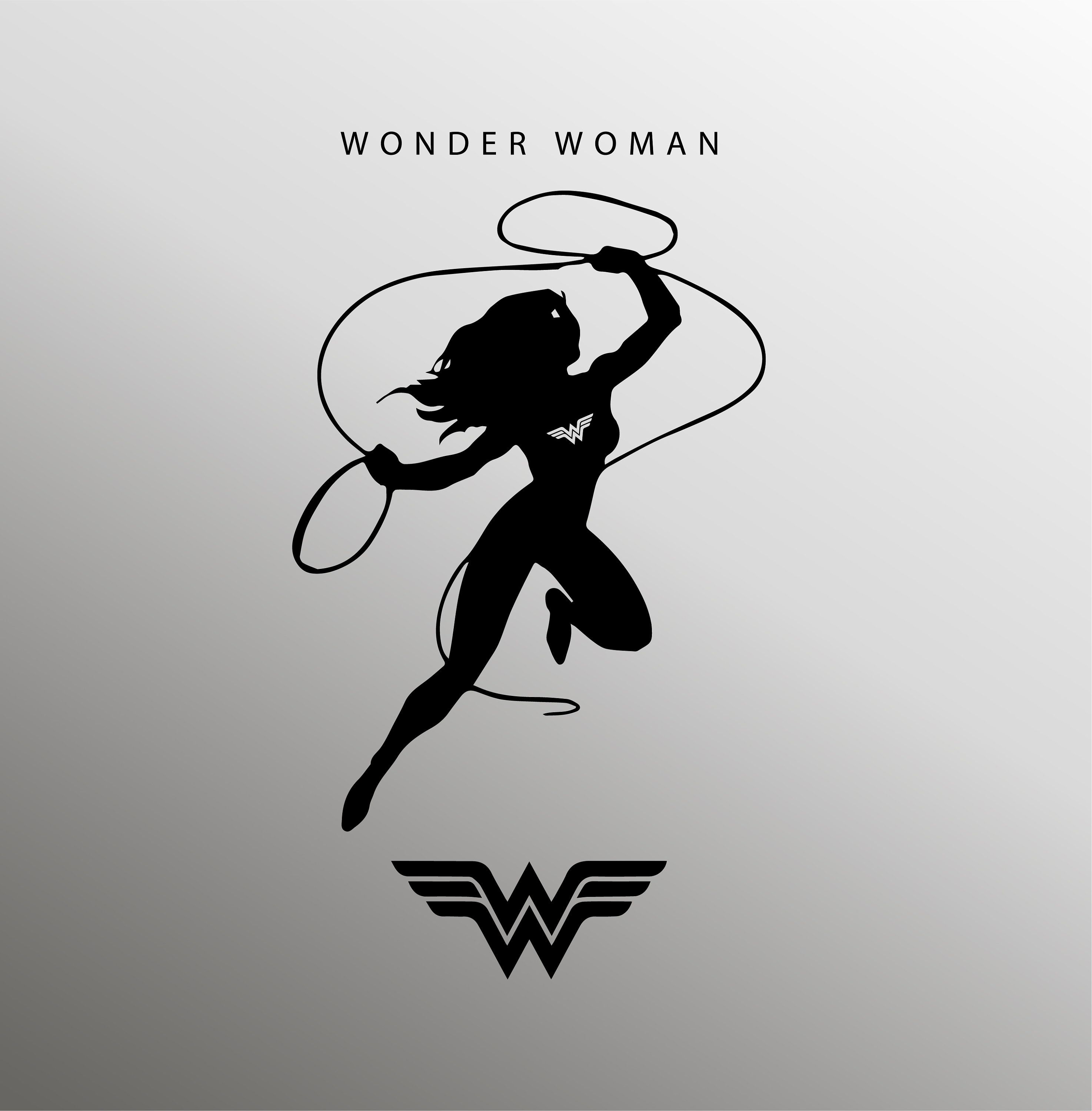 Detail Wonder Woman Silhouette Vector Nomer 11