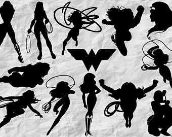 Detail Wonder Woman Silhouette Vector Nomer 16