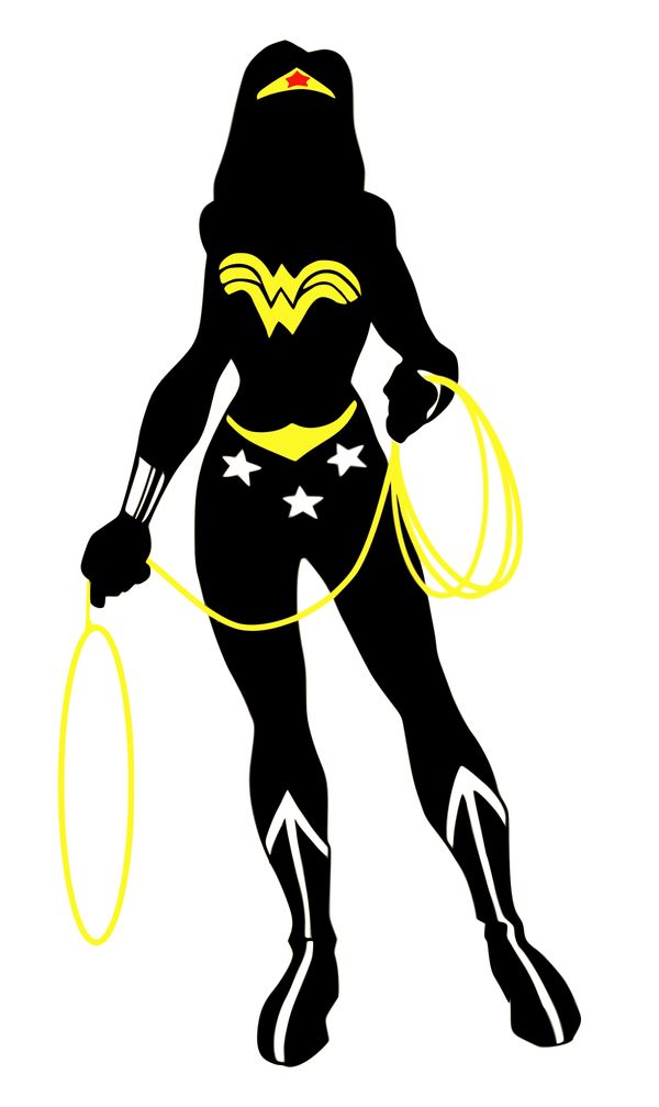 Detail Wonder Woman Silhouette Vector Nomer 5