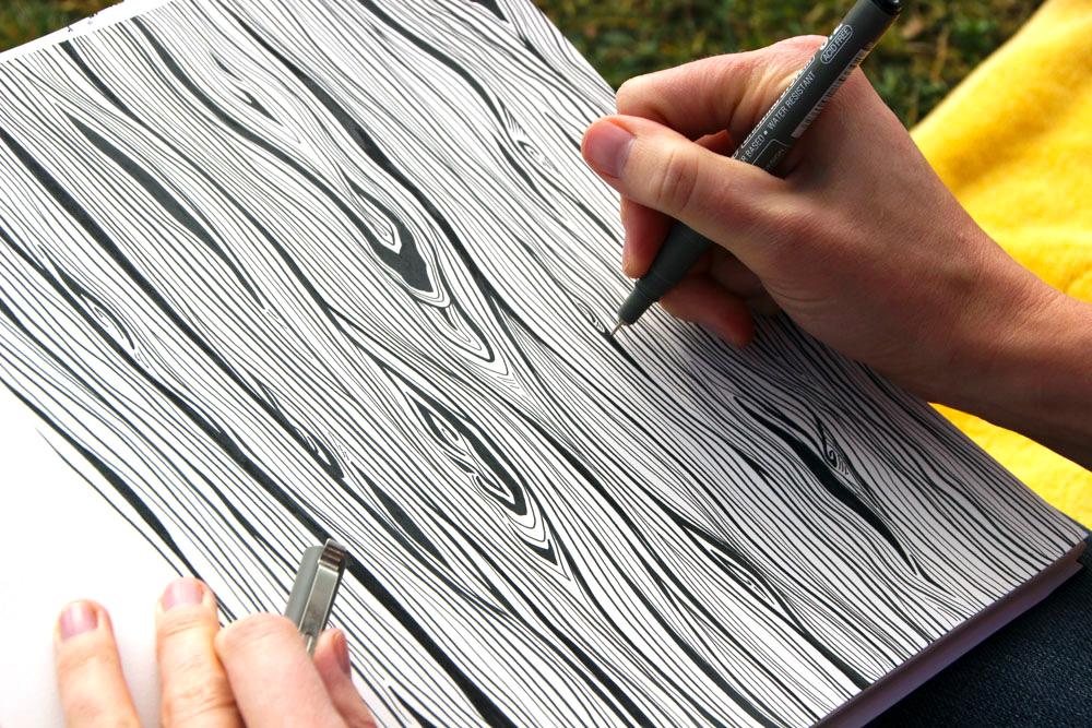 Detail Wood Texture Sketch Nomer 34