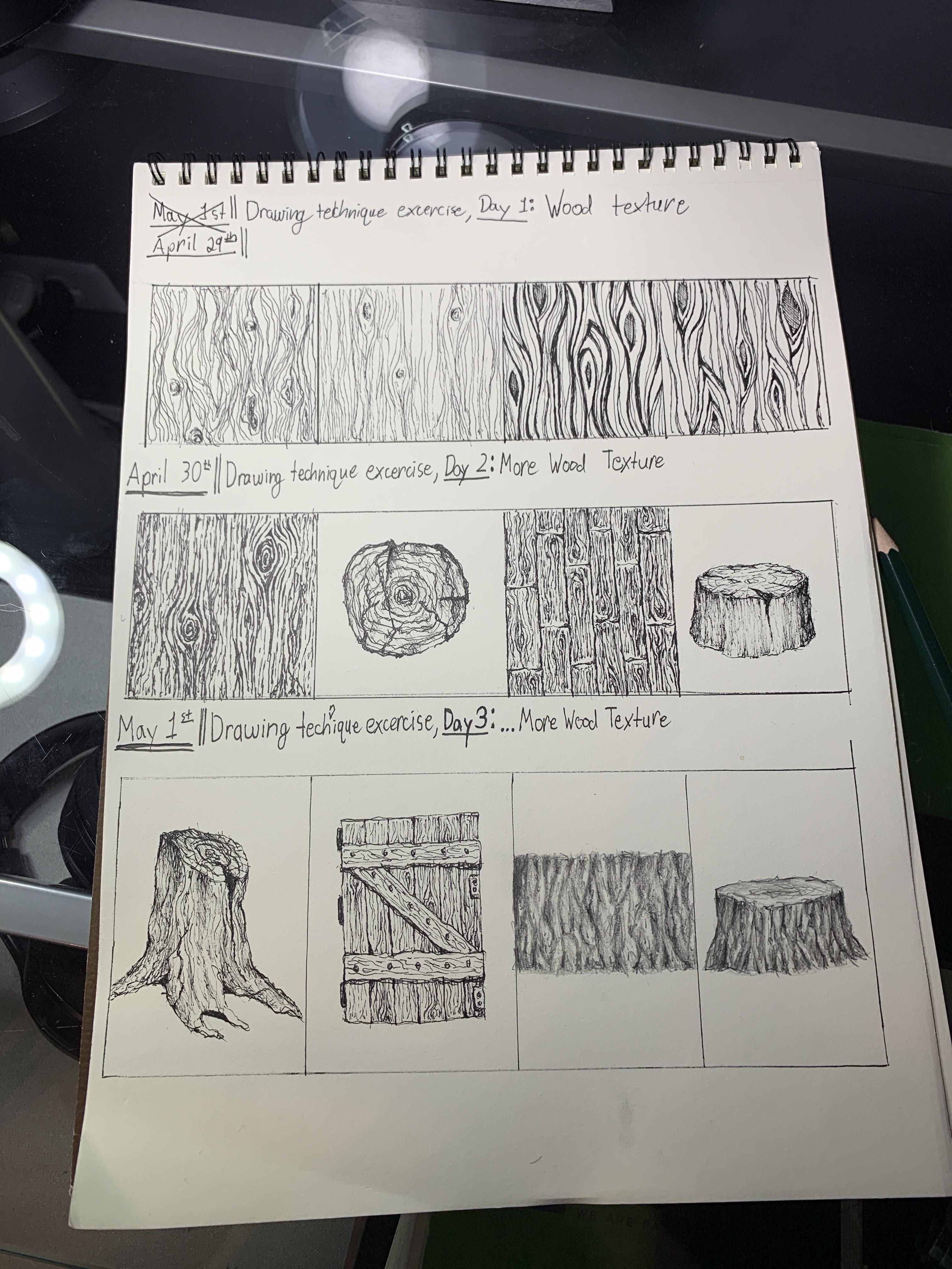 Detail Wood Texture Sketch Nomer 51