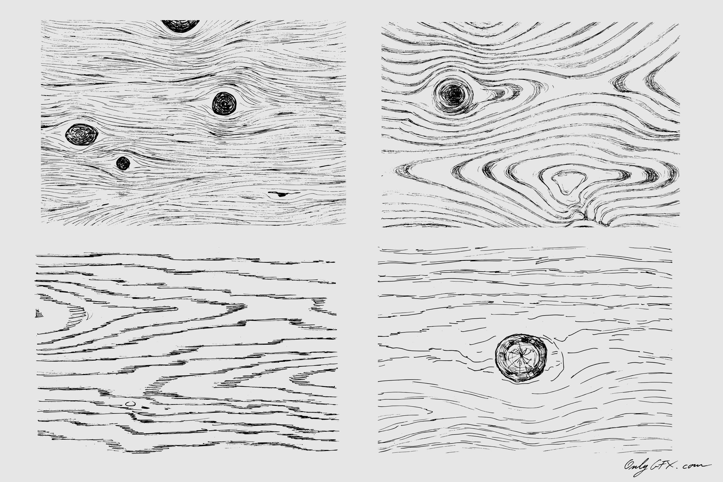 Detail Wood Texture Sketch Nomer 9
