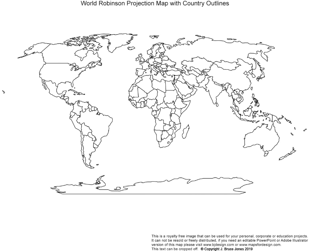 Detail World Map Copyright Free Nomer 40