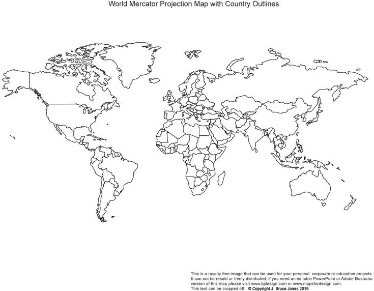 Detail World Map Copyright Free Nomer 43