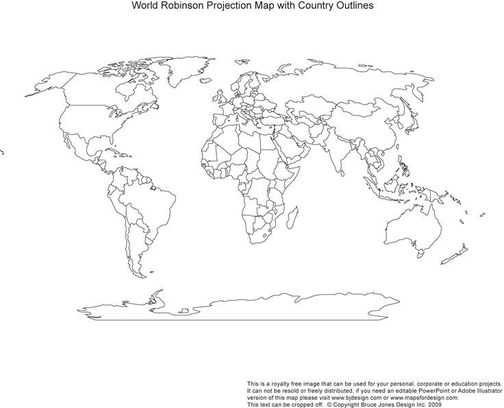 Detail World Map Copyright Free Nomer 44