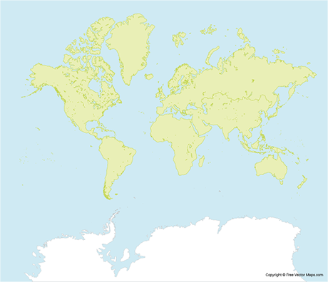 Detail World Map Copyright Free Nomer 45