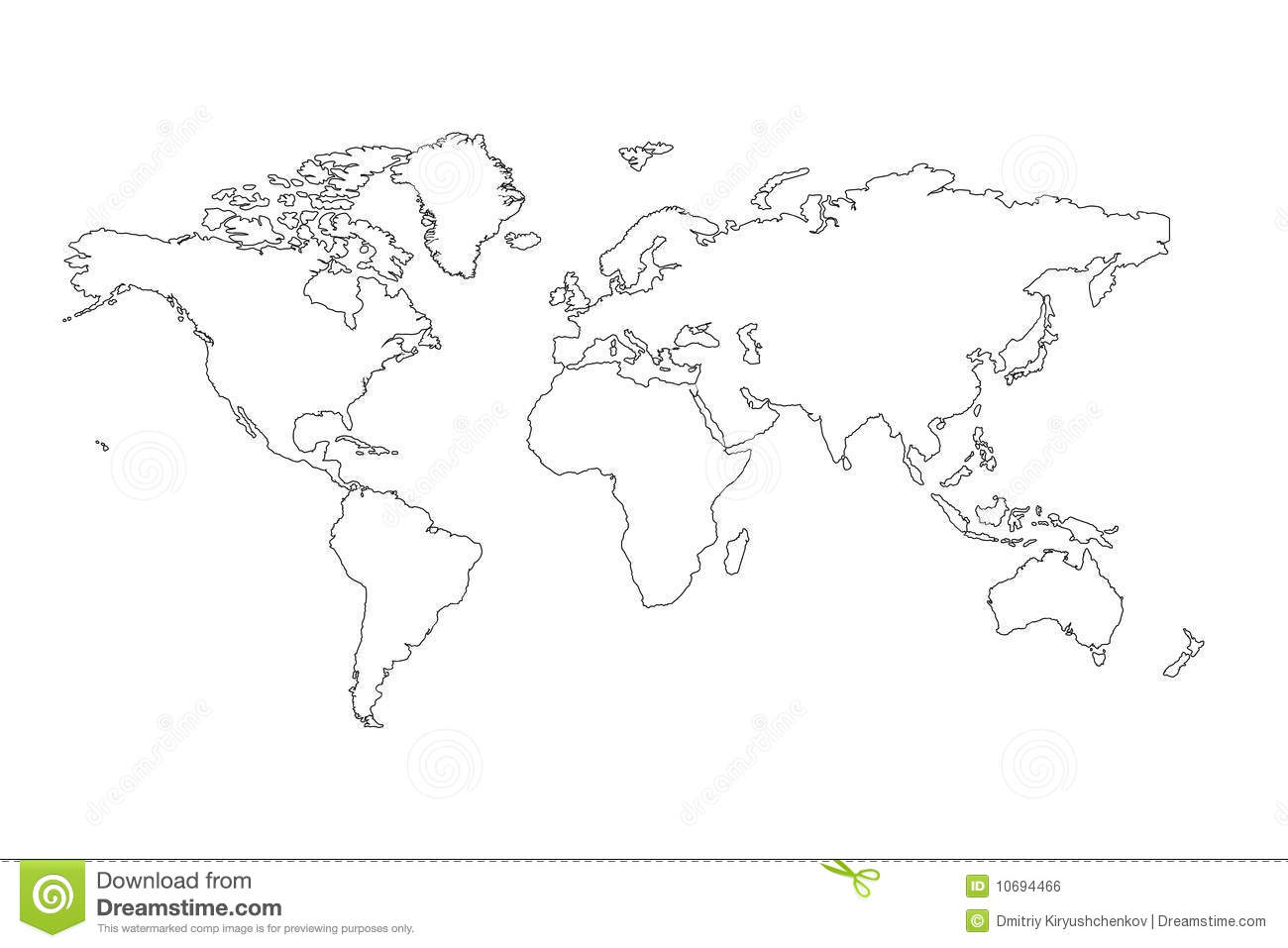 Detail World Map Copyright Free Nomer 9