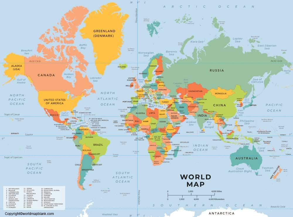 Detail World Map Downloadable Free Nomer 18