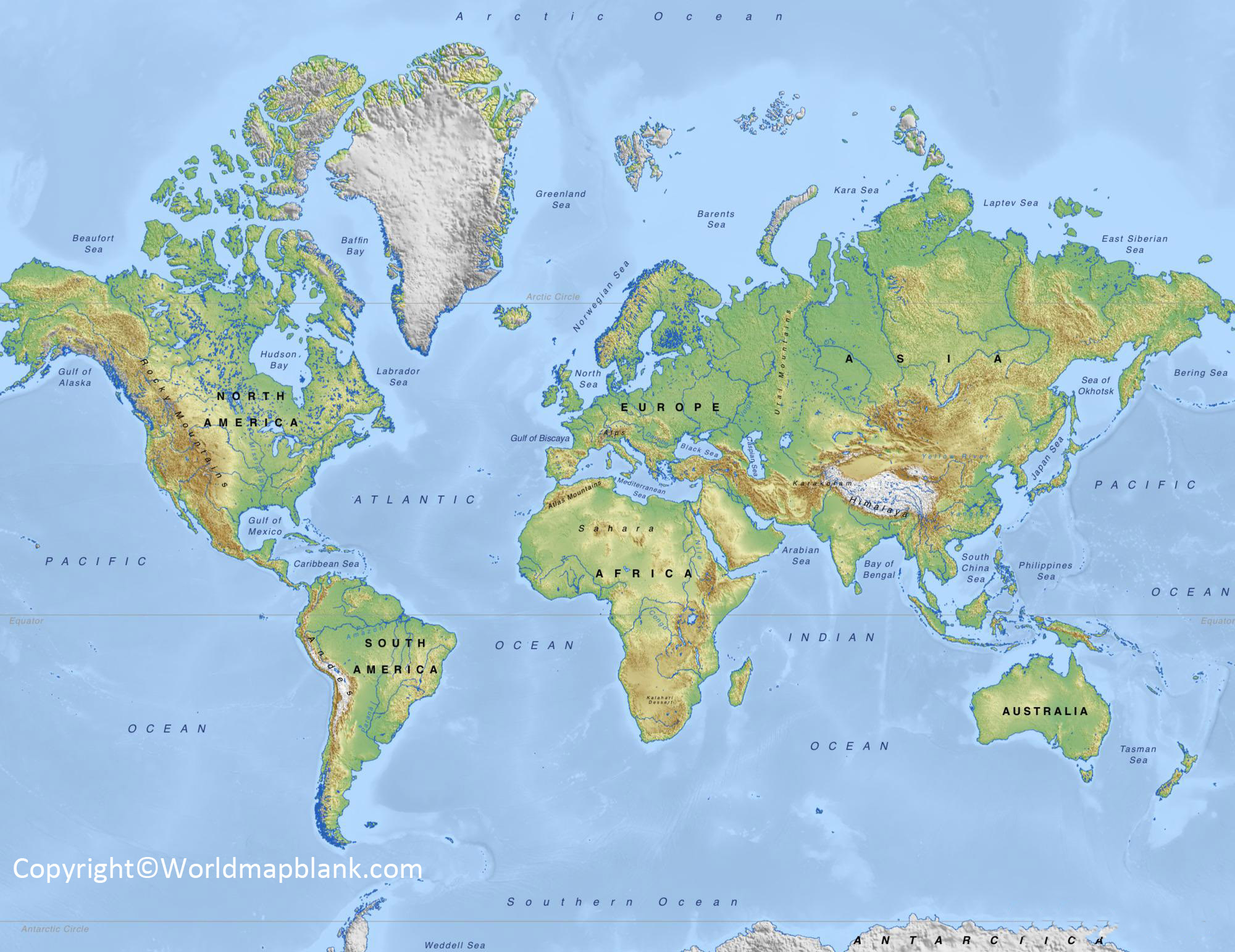 Detail World Map Downloadable Free Nomer 53