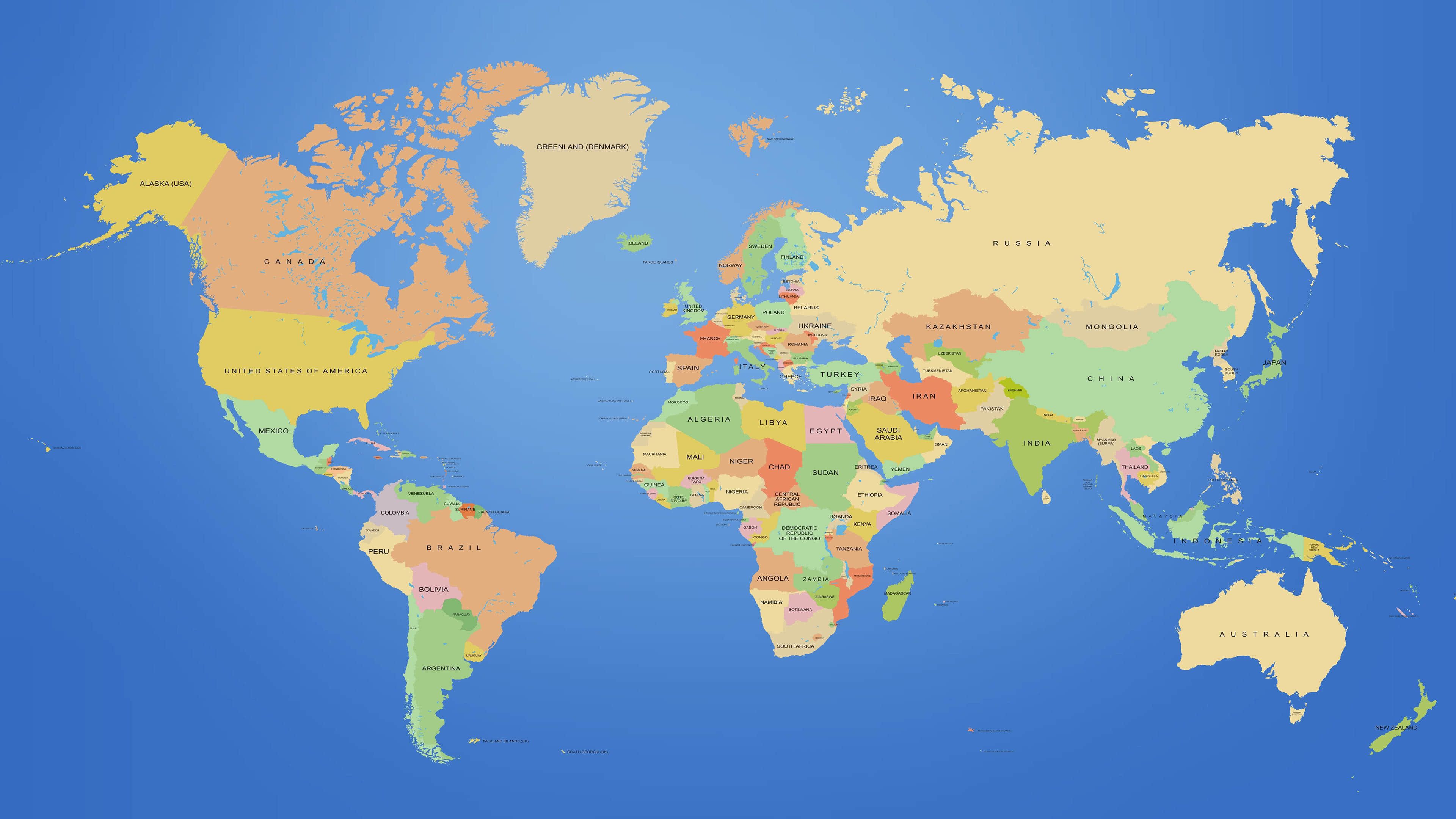 Detail World Map Hd Nomer 8