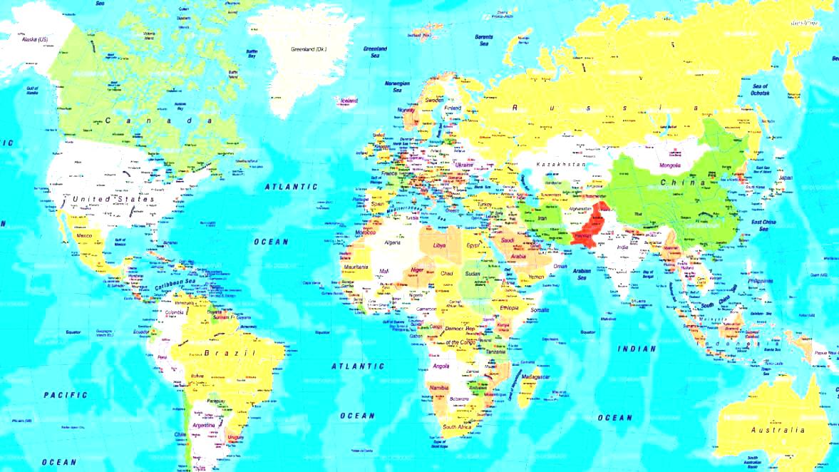 Detail World Map Hd Wallpaper Nomer 48