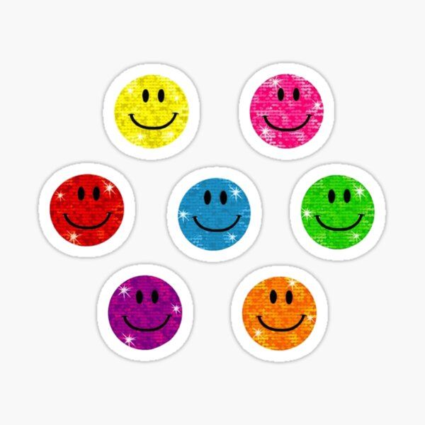 Detail Smiley Face Sticker Transparent Nomer 32