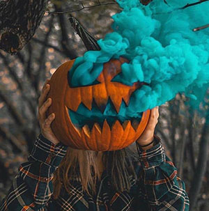 Smoke Bomb Pumpkin Photography - KibrisPDR