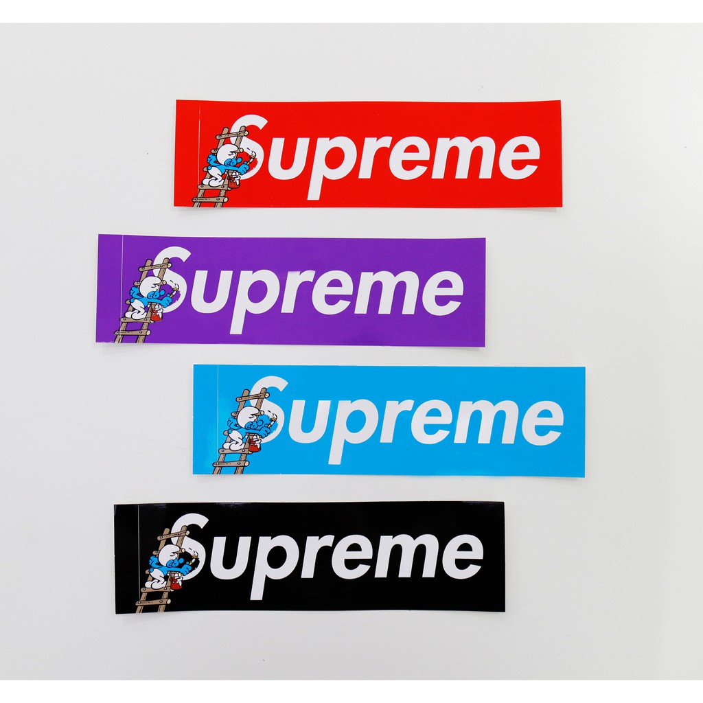 Detail Smurf Box Logo Sticker Nomer 27