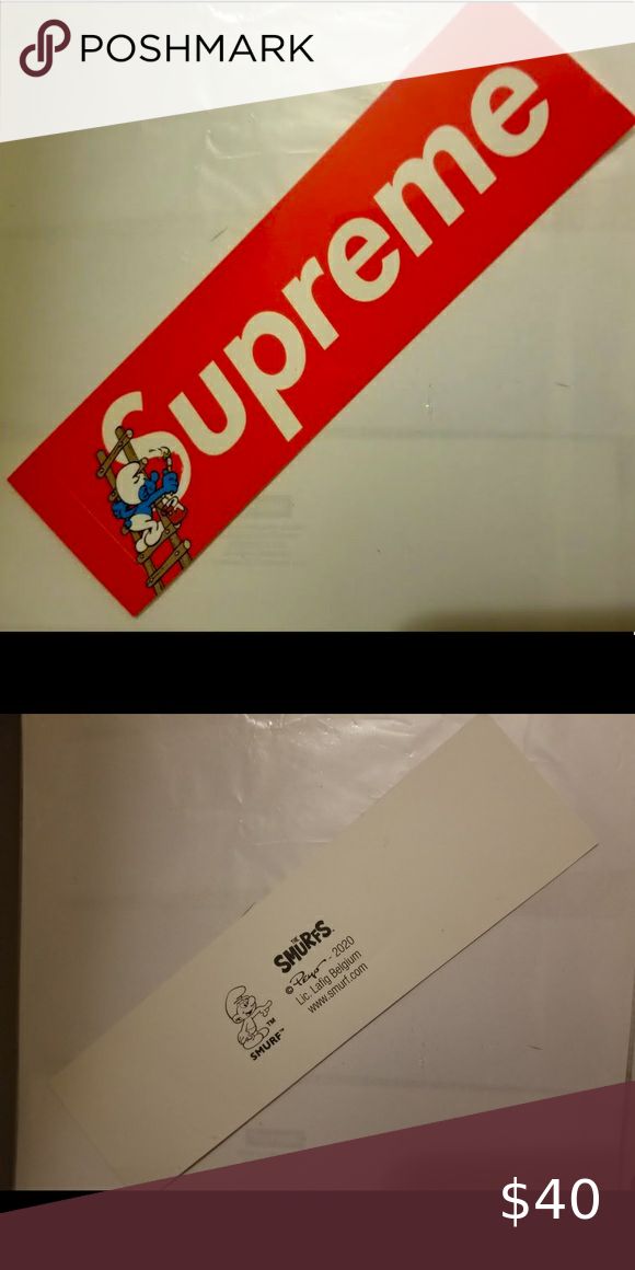 Detail Smurf Box Logo Sticker Nomer 50