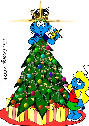Detail Smurf Christmas Tree Nomer 2