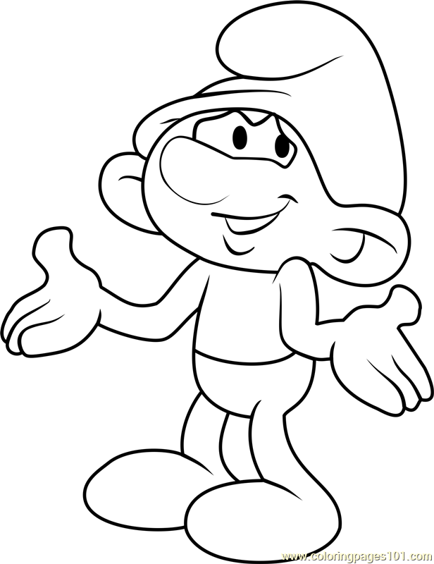 Detail Smurf Coloring Pages Nomer 10