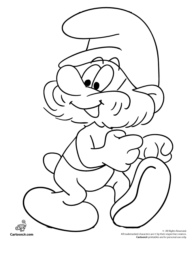 Detail Smurf Coloring Pages Nomer 13