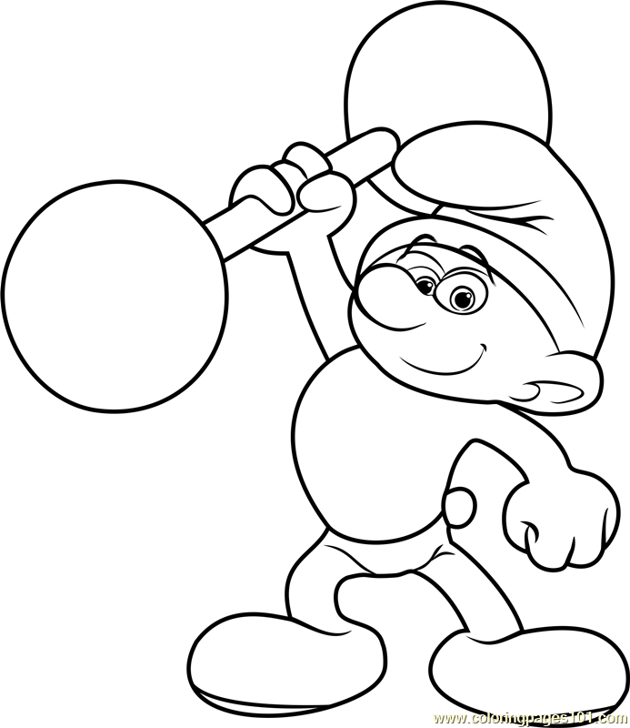 Detail Smurf Coloring Pages Nomer 23