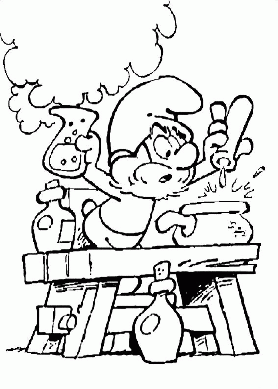 Detail Smurf Coloring Pages Nomer 35