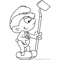 Detail Smurf Coloring Pages Nomer 36