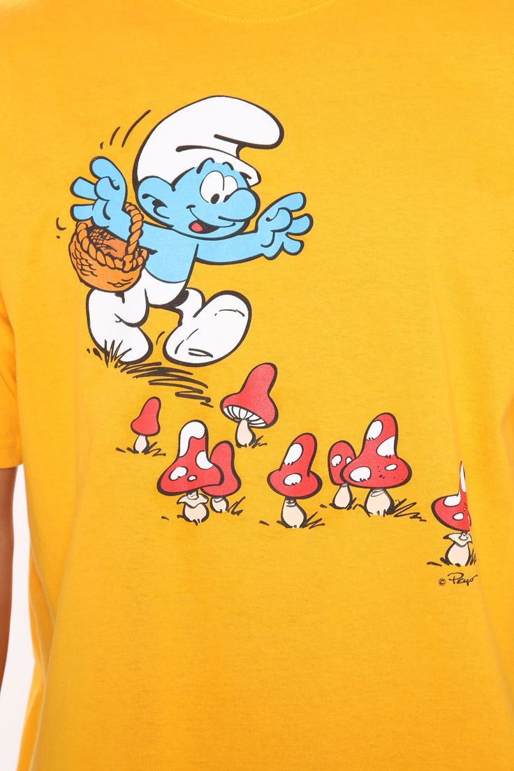Detail Smurf Mushroom Shirt Nomer 46