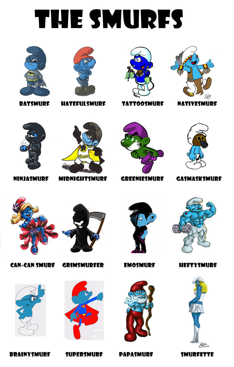 Detail Smurf Names With Pictures Nomer 12