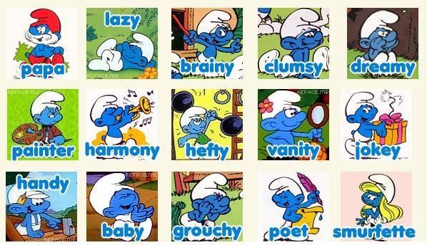 Detail Smurf Names With Pictures Nomer 34