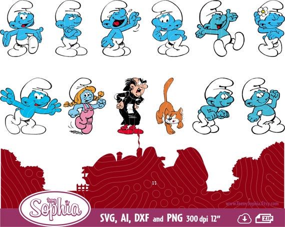 Detail Smurf Vector Nomer 35