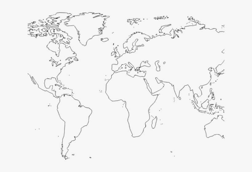 Detail World Map Outline Transparent Background Nomer 18