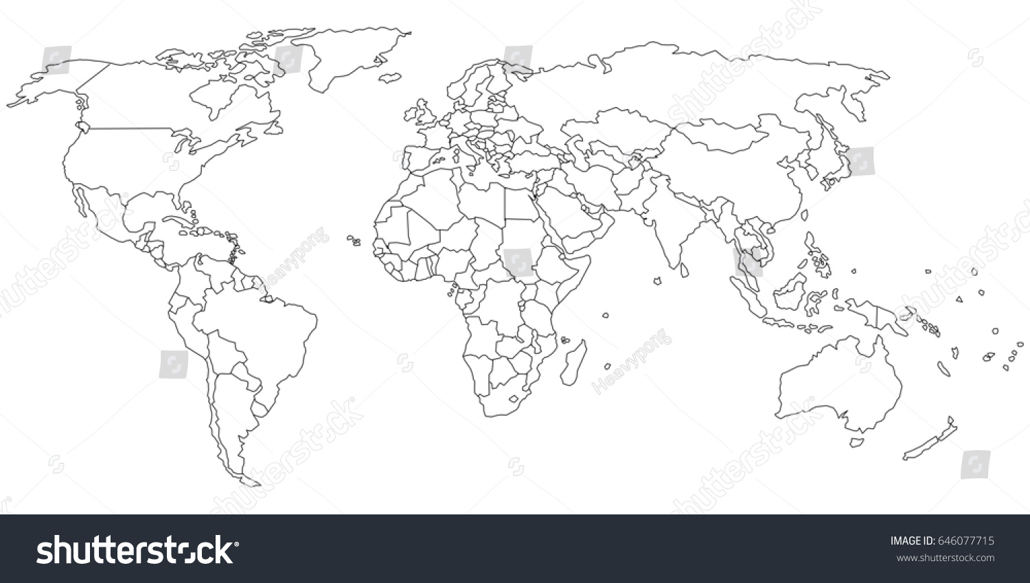 Detail World Map Outline Transparent Background Nomer 28