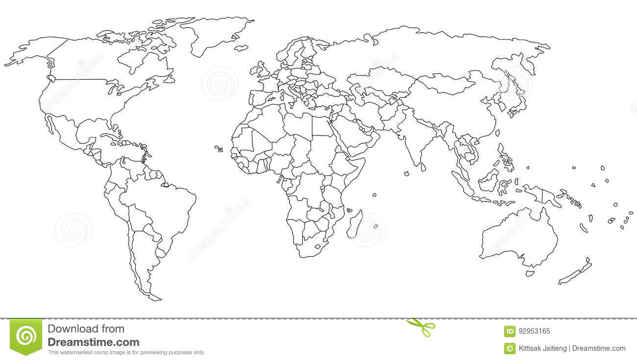 Detail World Map Outline Transparent Background Nomer 30