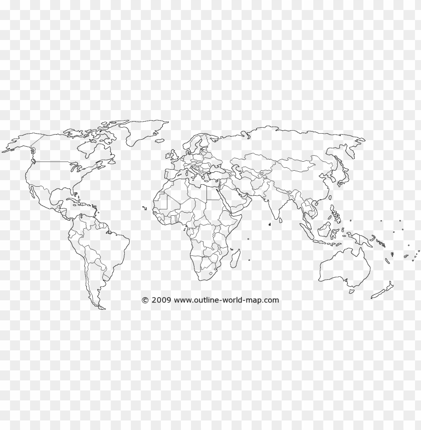 Detail World Map Outline Transparent Background Nomer 35