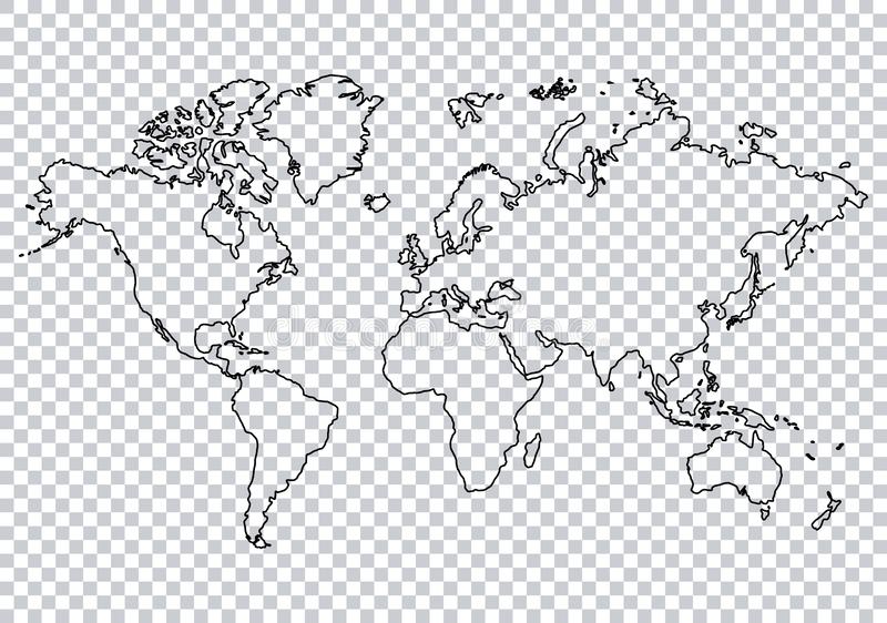 Detail World Map Outline Transparent Background Nomer 7