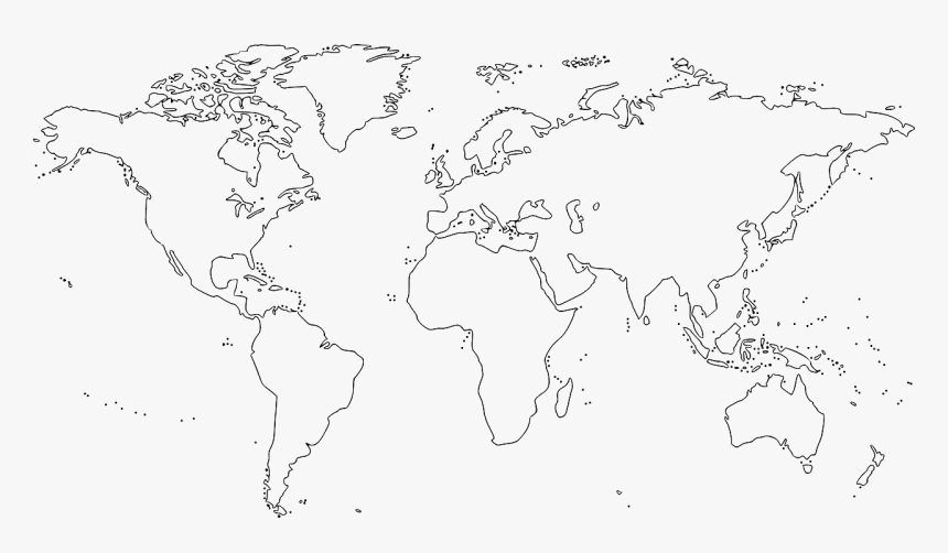 Detail World Map Outline Transparent Background Nomer 9