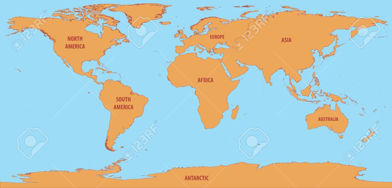 Detail World Map Simple Nomer 15