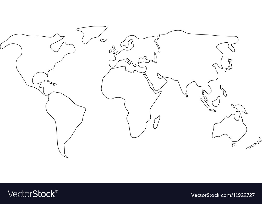 Detail World Map Simple Nomer 21