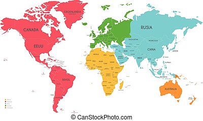 Detail World Map Simple Nomer 23