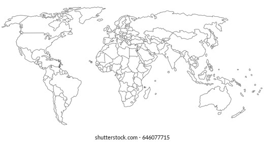 Detail World Map Simple Nomer 26