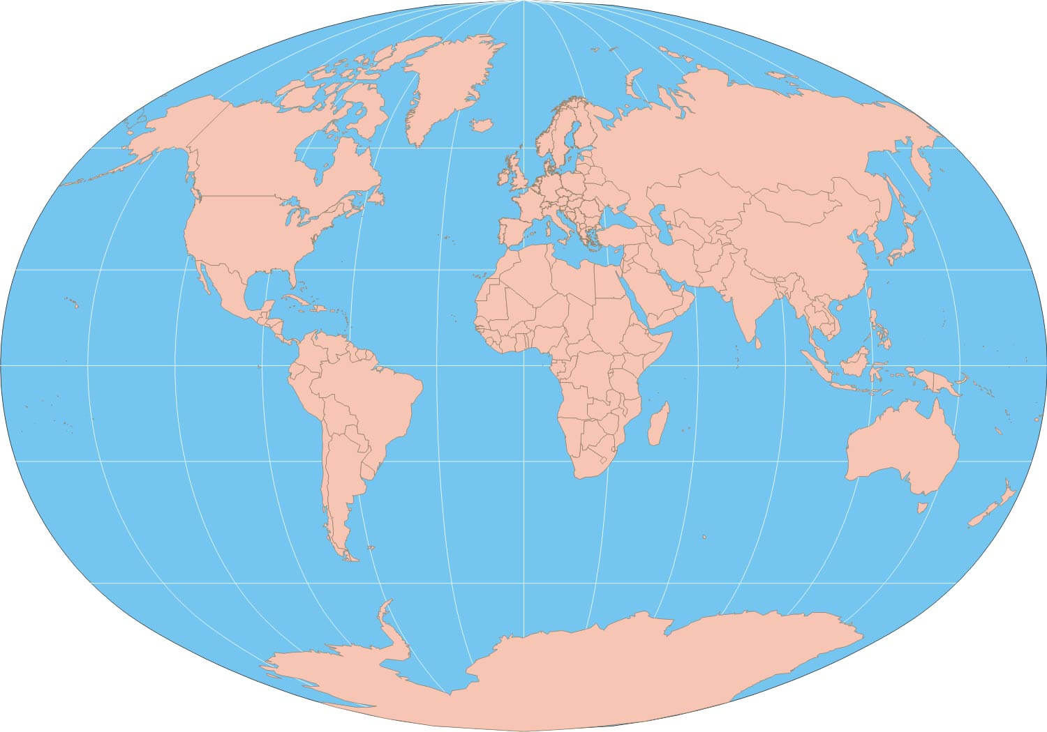 Detail World Map Simple Nomer 30